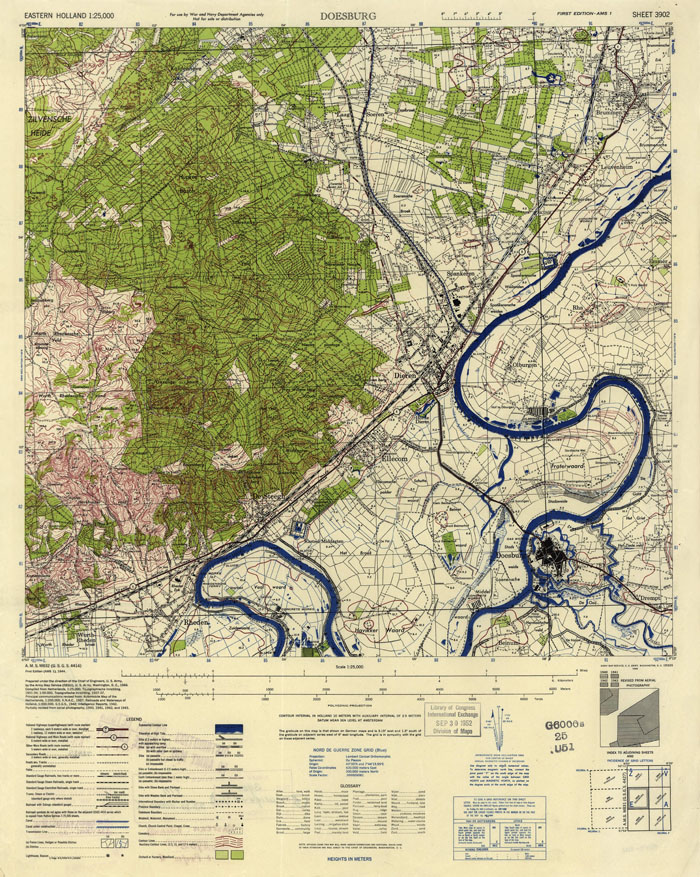 Legerkaart US Army 1944 Doesburg Veluwezoom